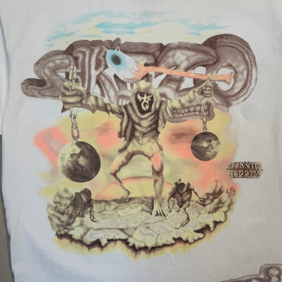 Travis Scott Circus Maximus 2024 Australia Tour Tee White Large DEADSTOCK - Picture 3 of 8